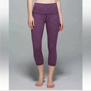 Lululemon Wunder Under Crop Jacquard Space Magenta